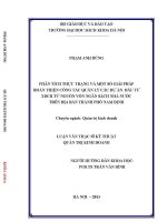Luận văn thạc sĩ phân tích thực trạng và một số giải pháp hoàn thiện công tác quản lý các dự Án Đầu tư xdcb từ nguồn vốn ngân sách nhà nước trên Địa bàn thành phố nam Định