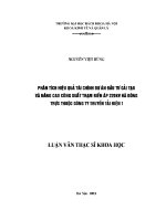 Luận văn thạc sĩ phân tích hiệu quả tài chính dự Án Đầu tư cải tạo và nâng cao công suất trạm biến Áp 220kv hà Đông trực thuộc công ty truyền tải Điện 1