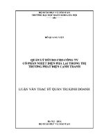 Luận văn thạc sĩ quản lý rủi ro cho công ty cổ phần nhiệt Điện phả lại trong thị trường phát Điện cạnh tranh