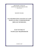Luận văn thạc sĩ các giải pháp nâng cao năng lực cạnh tranh tại công ty kinh doanh bất Động sản viethousing