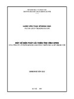 Luận văn thạc sĩ một số biện pháp cải thiện tình hình giải phóng mặt bằng của công ty cổ phần kinh doanh phát triển nhà và Đô thị hà nội