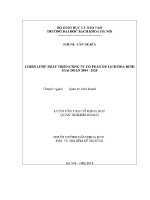 Luận văn thạc sĩ chiến lược phát triển công ty cổ phần du lịch hòa bình giai Đoạn 2014 2020