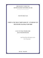Luận văn thạc sĩ chiến lược phát triển kinh tế xã hội huyện hoành bồ giai Đoạn 2015 2020