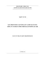 Luận văn thạc sĩ giải pháp nâng cao năng lực cạnh tranh của công ty cổ phần công trình giao thông hà nội