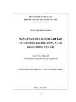 Luận văn thạc sĩ nâng cao chất lượng Đào tạo tại trường Đại học công nghệ giao thông vận tải