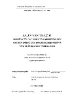 Luận văn thạc sĩ nghiên cứu các nhân tố Ảnh hưởng Đến chuyển Đổi số của doanh nghiệp nhỏ và vừa trên Địa bàn tỉnh hà nam