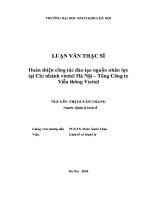 Luận văn thạc sĩ hoàn thiện công tác Đào tạo nguồn nhân lực tại chi nhánh viettel hà nội   tổng công ty viễn thông viettel