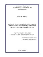 Luận văn thạc sĩ giải pháp nâng cao chất lượng catering trên các công trình biển tại công ty cổ phần dịch vụ tổng hợp dầu khí vũng tàu