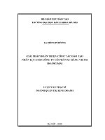 Luận văn thạc sĩ giải pháp hoàn thiện công tác Đào tạo nhân lực cho công ty cổ phần xi măng vicem hoàng mai
