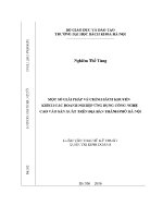 Luận văn thạc sĩ một số giải pháp về chính sách khuyến khích các doanh nghiệp Ứng dụng công nghệ cao vào sản xuất trên Địa bàn thành phố hà nội