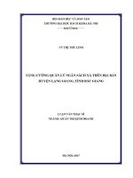 Luận văn thạc sĩ tăng cường quản lý ngân sách xã trên Địa bàn huyện lạng giang tỉnh bắc giang