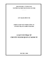 Luận văn thạc sĩ chiến lược phát triển công ty cổ phần Địa Ốc 10 Đến năm 2025