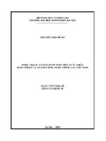 Luận văn thạc sĩ thực trạng và giải pháp thúc Đẩy xuất khẩu phần mềm của ngành công nghệ thông tin việt nam
