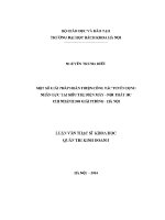 Luận văn thạc sĩ một số giải pháp hoàn thiện công tác tuyển dụng nhân lực tại siêu thị Điện máy nội thất hc 348 giải phóng hà nội