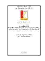 Luận văn thạc sĩ một số giải pháp nhằm hoàn thiện công tác quản lý thuế thu nhập cá nhân tại chi cục thuế tp vinh tỉnh nghệ an