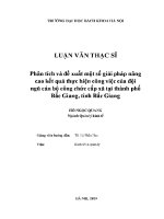 Luận văn thạc sĩ phân tích và Đề xuất một số giải pháp nâng cao kết quả thực hiện công việc của Đội ngũ cán bộ công chức cấp xã tại thành phố bắc giang tỉnh bắc giang