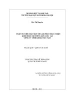Luận văn thạc sĩ phân tích Đề xuất một số giải pháp hoàn thiện kiểm soát hệ thống sản xuất tại công ty tnhh joma việt nam
