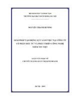 Luận văn thạc sĩ giải pháp tạo Động lực làm việc cho người lao Động tạo công ty cp Đầu tư và phát triển công nghệ niềm tin việt
