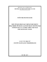 Luận văn thạc sĩ một số giải pháp hạn chế rủi ro trong hoạt Động tín dụng tại ngân hàng tmcp Đầu tư và phát triển việt nam chi nhánh bắc giang