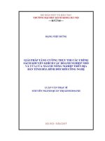 Luận văn thạc sĩ giải pháp tăng cường thực thi các chính sách khuyến khích các doanh nghiệp nhỏ và vừa của ngành nông nghiệp trên Địa bàn tỉnh hòa bình Đổi mới công nghệ