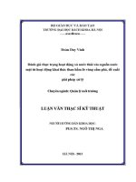 Luận văn thạc sĩ Đánh giá thực trạng hoạt Động xả nước thải vào nguồn nước mặt từ hoạt Động khai thác than hầm lò vùng cẩm phả Đề xuất các giải pháp xử lý