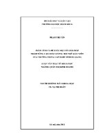 Luận văn thạc sĩ phân tích và Đề xuất một số giải pháp nhằm nâng cao chất lượng Đội ngũ giáo viên của trường trung cấp nghề tỉnh hà giang