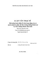 Luận văn thạc sĩ giải pháp hoàn thiện tổ chức hoạt Động của cơ quan quản lý giám sát thị trường chứng khoán tại Ủy ban chứng khoán nhà nước