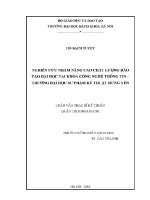 Luận văn thạc sĩ nghiên cứu nhằm nâng cao chất lượng Đào tạo Đại học tại khoa công nghệ thông tin trường Đại học sư phạm kỹ thuật hưng yên