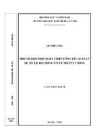 Luận văn thạc sĩ một số biện pháp hoàn thiện công tác quản lý dự Án tại bộ thông tin và truyền thông