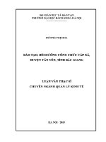 Luận văn thạc sĩ Đào tạo bồi dưỡng công chức cấp xã huyện tân yên tỉnh bắc giang