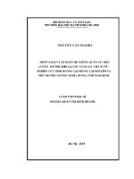 Luận văn thạc sĩ triển khai và Áp dụng hệ thống quản lý chất lượng iso 9001 2008 tại các cơ quan nhà nước nghiên cứu tính huống tại phòng tài nguyên và môi trường huyện nghĩa hưng tỉnh nam Định