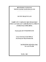 Luận văn thạc sĩ nghiên cứu và Đề xuất một số giải pháp nâng cao năng lực cạnh tranh của công ty cổ phần may sông hồng