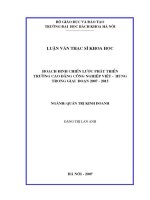 Luận văn thạc sĩ hoạch Định chiến lược phát triển trường cao Đẳng công nghiệp việt hung trong giai Đoạn 2007 2015