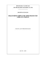 Luận văn thạc sĩ hoạch Định chiến lược kinh doanh cho công ty xây dựng công trình 547 giai Đoạn 2010 2015