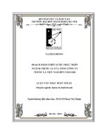 Luận văn thạc sĩ hoạch Định chiến lược phát triển ngành thuốc lá của tổng công ty thuốc lá việt nam Đến năm 2020