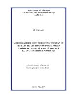 Luận văn thạc sĩ một số giải pháp hoàn thiện công tác quản lý thuế gtgt các doanh nghiệp ngoài quốc doanh kê khai và nộp thuế tại cục thuế tp hà nội