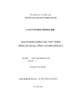 Luận văn thạc sĩ hoạch Định chiến lược phát triển Điện lực bà rịa vũng tàu Đến năm 2015