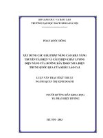 Luận văn thạc sĩ xây dựng các giải pháp nâng cao khả năng truyền tải Điện của cải thiện chất lượng Điện năng của Đường dây 220kv mua Điện trung quốc qua cửa khẩu lào cai