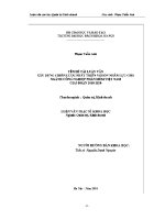 Luận văn thạc sĩ xây dựng chiến lược phát triển nguồn nhân lực cho ngành công nghiệp phần mềm việt nam giai Đoạn 2010 2020
