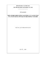 Luận văn thạc sĩ một số biện pháp nâng cao năng lực cạnh tranh của ngân hàng cổ phần thương mại quân Đội trong năm 2010
