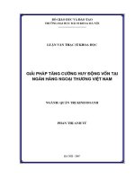 Luận văn thạc sĩ giải pháp tăng cường huy Động vốn tại ngân hàng ngoại thương việt nam