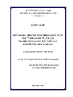 Luận văn thạc sĩ một số giải pháp Để thực hiện chiến lược phát triển kinh tế xã hội thành phố hạ long Đến năm 2015 Định hướng Đến năm 2020