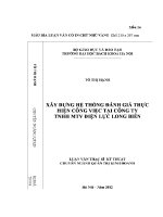 Luận văn thạc sĩ xây dựng hệ thống Đánh giá thực hiện công việc tại công ty tnhh mtv Điện lực long biên