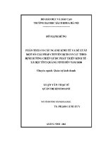Luận văn thạc sĩ phân tích cơ cấu ngành kinh tế và Đề xuất một số giải pháp chuyển dịch cơ cấu theo Định hướng chiến lược phát triển kinh tế xã hội tỉnh quảng ninh Đến năm 2020