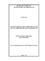 Luận văn thạc sĩ giải pháp marrketing cho sản phẩm mới của tổng công ty cổ phần bia rượu nước giải khát hà nội
