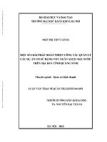 Luận văn thạc sĩ một số giải pháp hoàn thiện công tác quản lý các dự Án có sử dụng vốn ngân sách nhà nước trên Địa bàn tỉnh quảng ninh