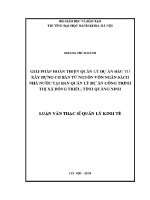 Luận văn thạc sĩ giải pháp hoàn thiện quản lý dự Án Đầu tư xây dựng cơ bản từ nguồn vốn ngân sách nhà nước tại ban quản lý dự Án công trình thị xã Đông triều tỉnh quảng ninh