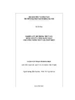 Luận văn thạc sĩ nghiên cứu hệ thống thủy lực Đóng mở cửa cống dạng xoay cho công trình thủy lợi thủy Điện