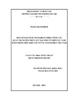 Luận văn thạc sĩ một số giải pháp nhằm hoàn thiện công tác quản trị nguồn nhân lực tại công ty Điện lực nam Định trong Điều kiện tái cơ cấu ngành Điện việt nam