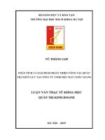 Luận văn thạc sĩ phân tích và giải pháp hoàn thiện công tác quản trị nhân lực tại công ty tnhh dệt may châu giang